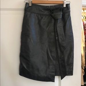 Miss selfridges leather like belted skirt NWT